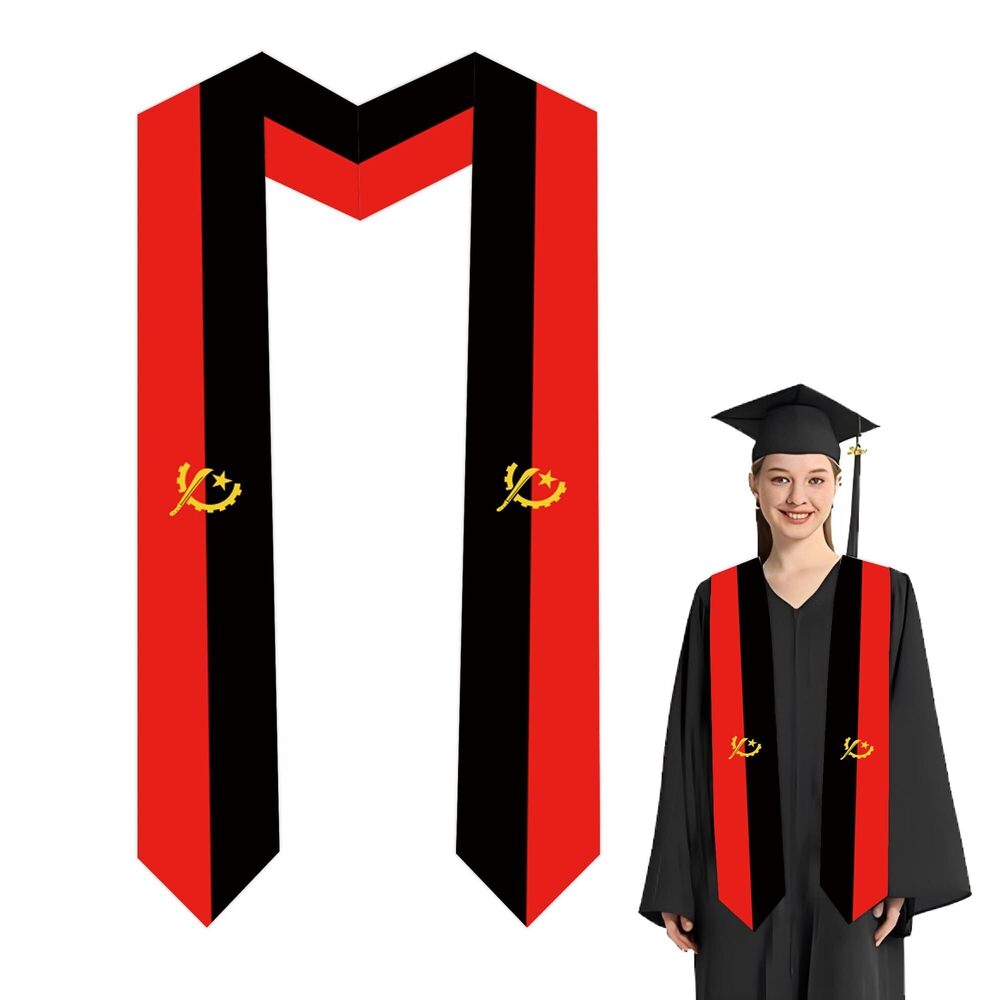 2381 National Flag Graduation Stole Embroidery Sash for Study Aboard